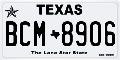 TX license plate BCM8906