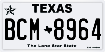 TX license plate BCM8964