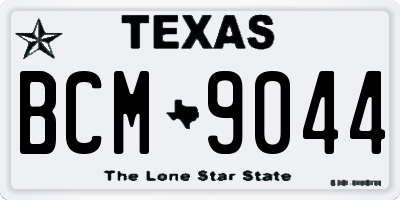 TX license plate BCM9044