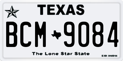 TX license plate BCM9084