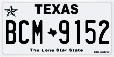 TX license plate BCM9152