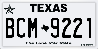 TX license plate BCM9221