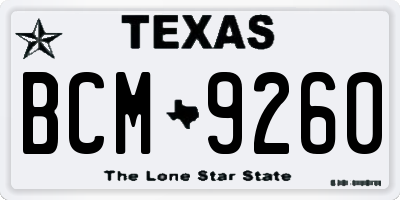 TX license plate BCM9260