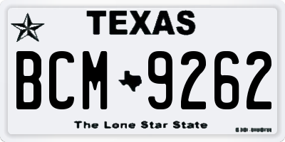 TX license plate BCM9262
