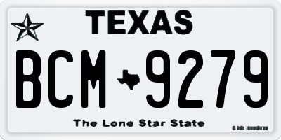 TX license plate BCM9279