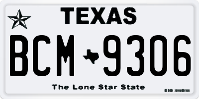 TX license plate BCM9306
