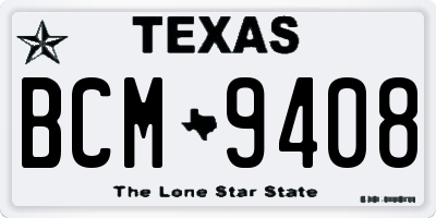 TX license plate BCM9408