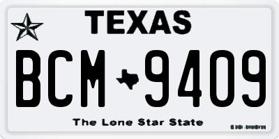 TX license plate BCM9409