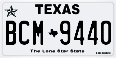 TX license plate BCM9440