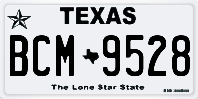 TX license plate BCM9528