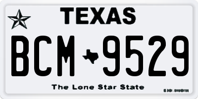 TX license plate BCM9529