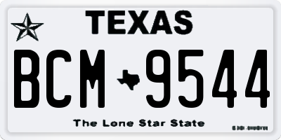 TX license plate BCM9544