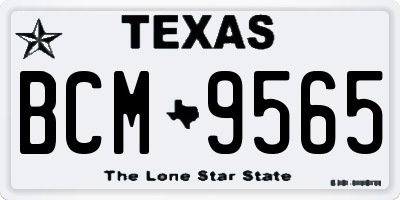 TX license plate BCM9565