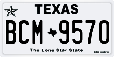 TX license plate BCM9570
