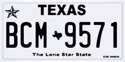 TX license plate BCM9571