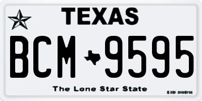 TX license plate BCM9595