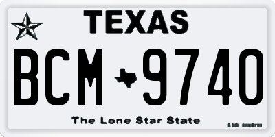 TX license plate BCM9740
