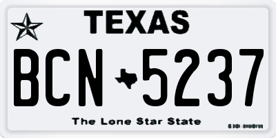 TX license plate BCN5237
