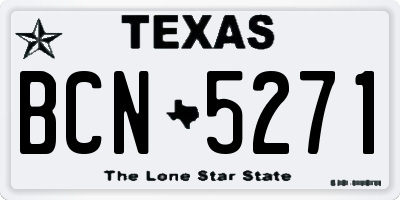 TX license plate BCN5271