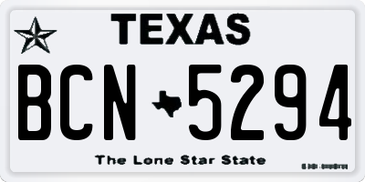 TX license plate BCN5294