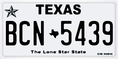TX license plate BCN5439