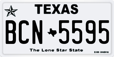 TX license plate BCN5595