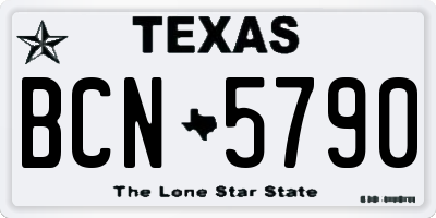 TX license plate BCN5790