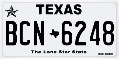 TX license plate BCN6248
