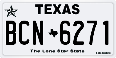 TX license plate BCN6271