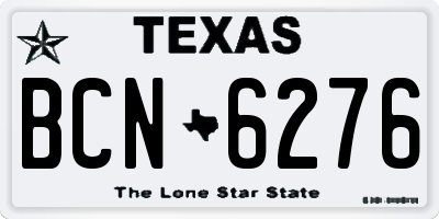 TX license plate BCN6276
