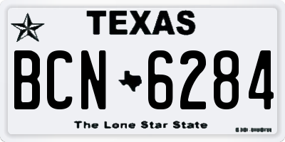 TX license plate BCN6284