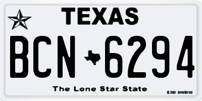 TX license plate BCN6294
