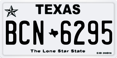 TX license plate BCN6295