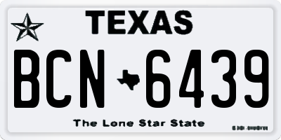TX license plate BCN6439