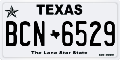 TX license plate BCN6529