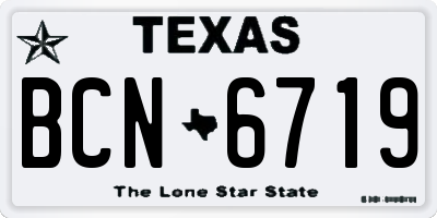 TX license plate BCN6719