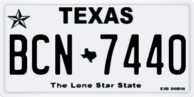 TX license plate BCN7440