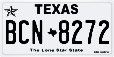 TX license plate BCN8272