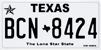 TX license plate BCN8424