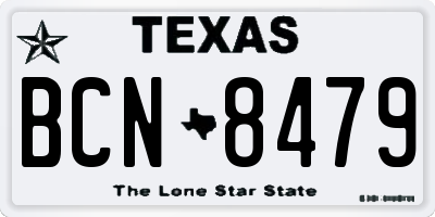 TX license plate BCN8479