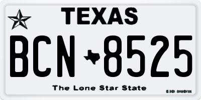 TX license plate BCN8525