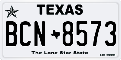 TX license plate BCN8573