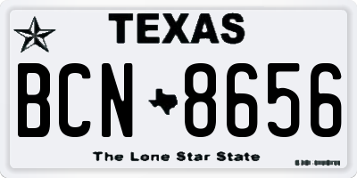 TX license plate BCN8656