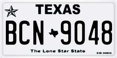 TX license plate BCN9048