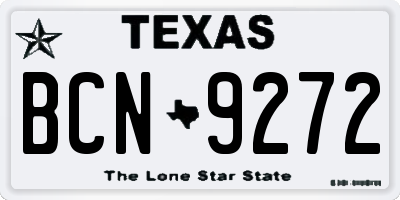 TX license plate BCN9272