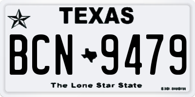 TX license plate BCN9479