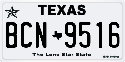 TX license plate BCN9516
