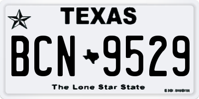 TX license plate BCN9529
