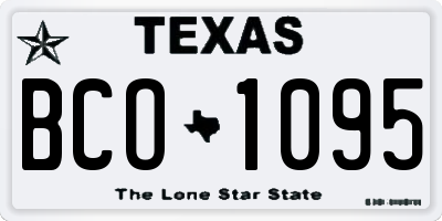 TX license plate BCO1095
