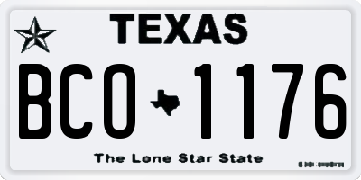 TX license plate BCO1176